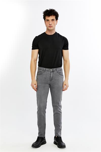D18 Açık Gri Slim Fit Erkek Jean