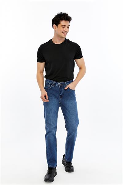 DJ18 - Regular Fit - Yüksek Bel - Mavi - Erkek Jean