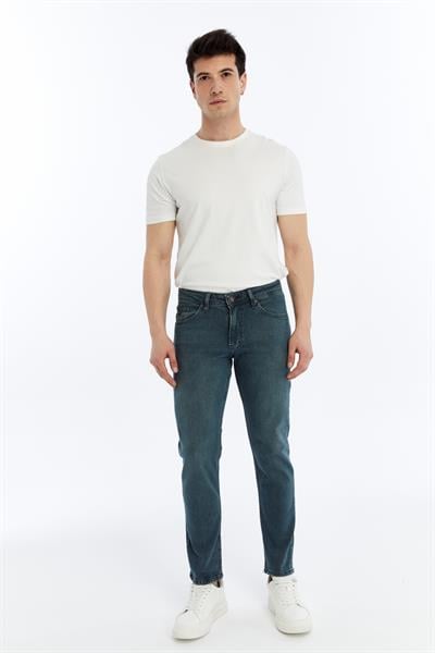 Kahve Slim Straight Erkek Jean