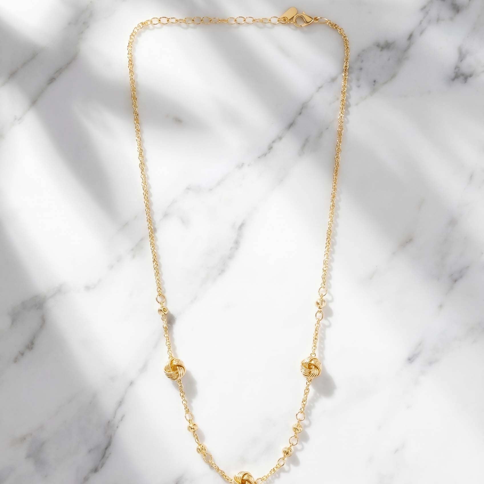 14 Karat Vergoldete Knoten Halskette ST-0996