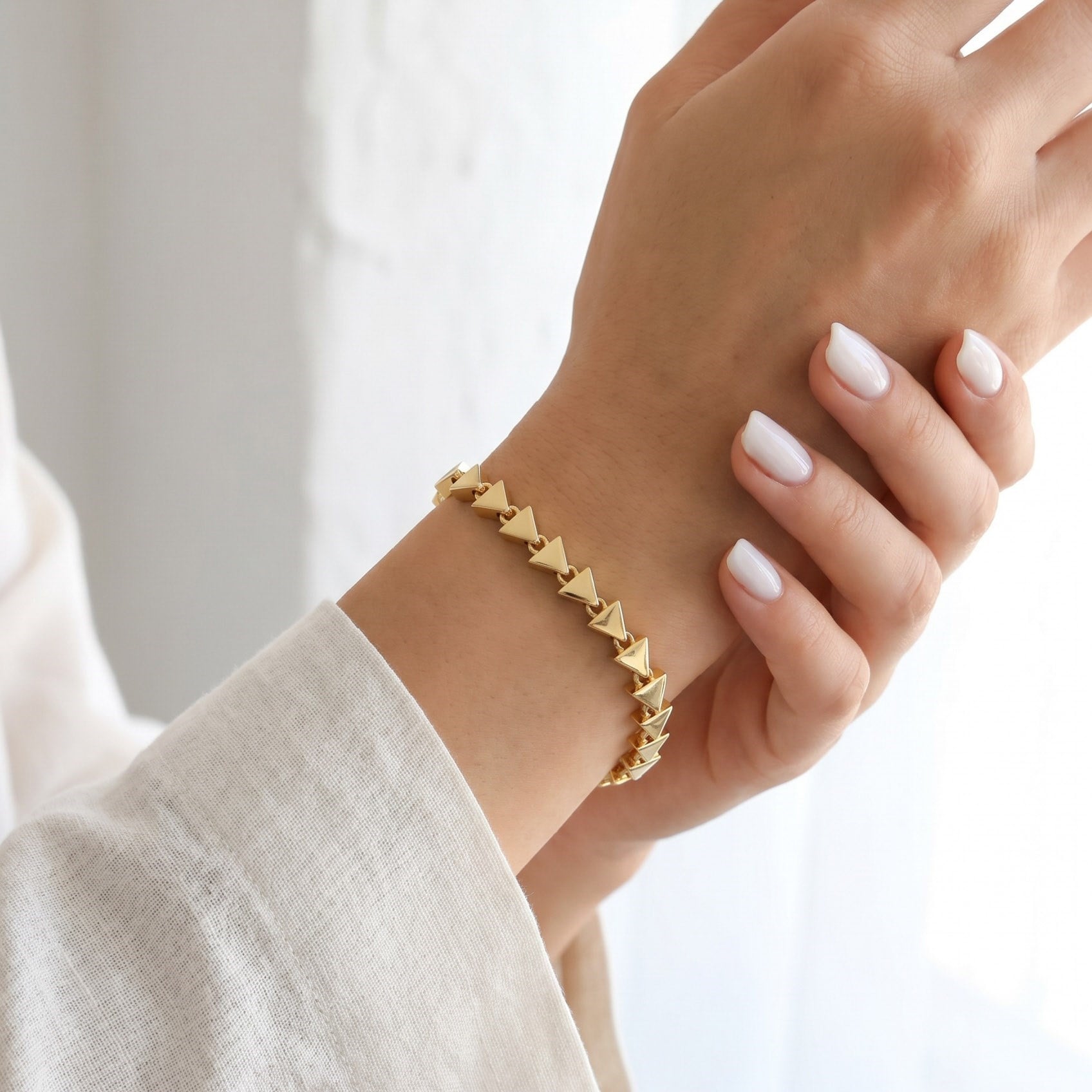 14K Vergoldete Dreieck Armkette SL-2245