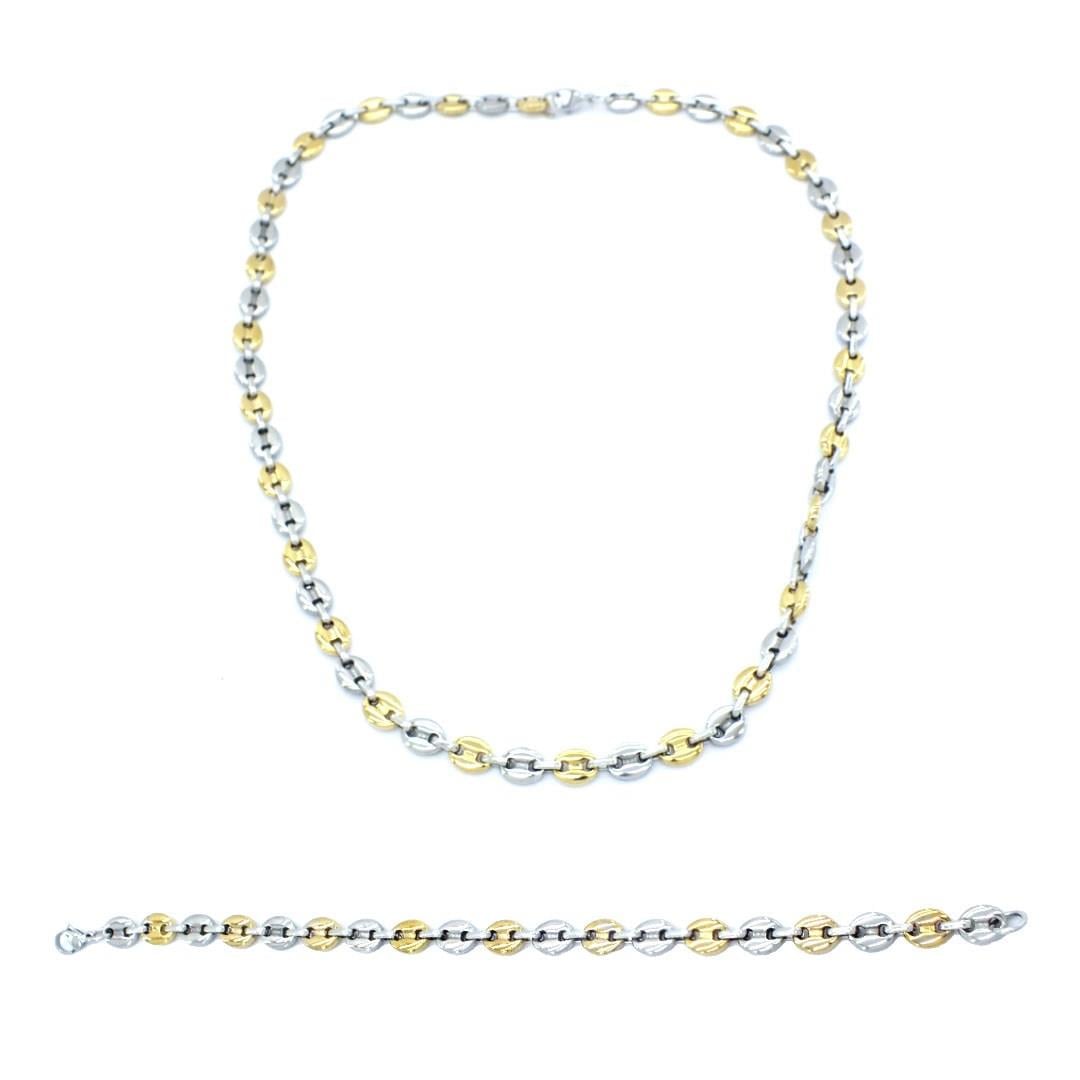 316L Çelik Çift Renkli Erkek Set SET-134