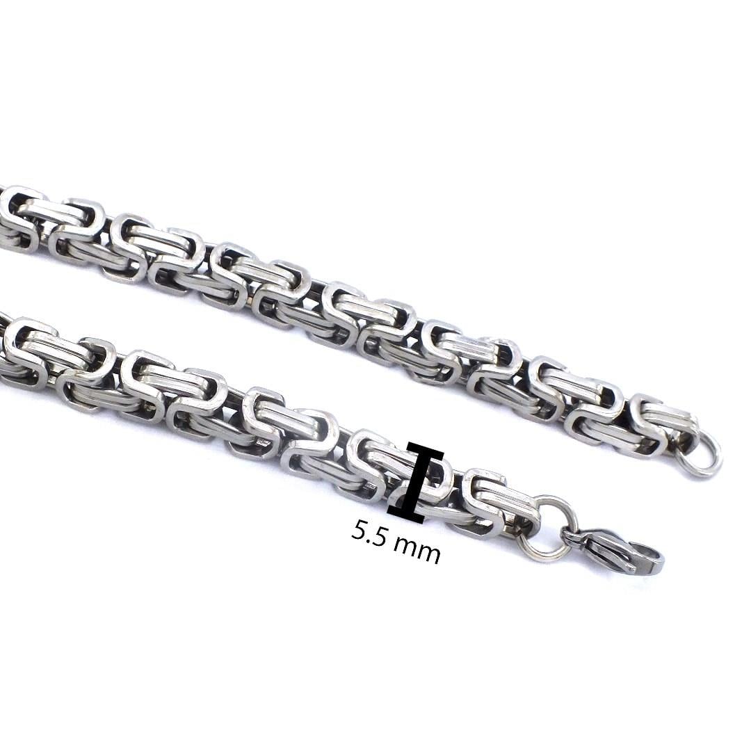 316L Çelik Kral Erkek Zincir Kolye ZN-270