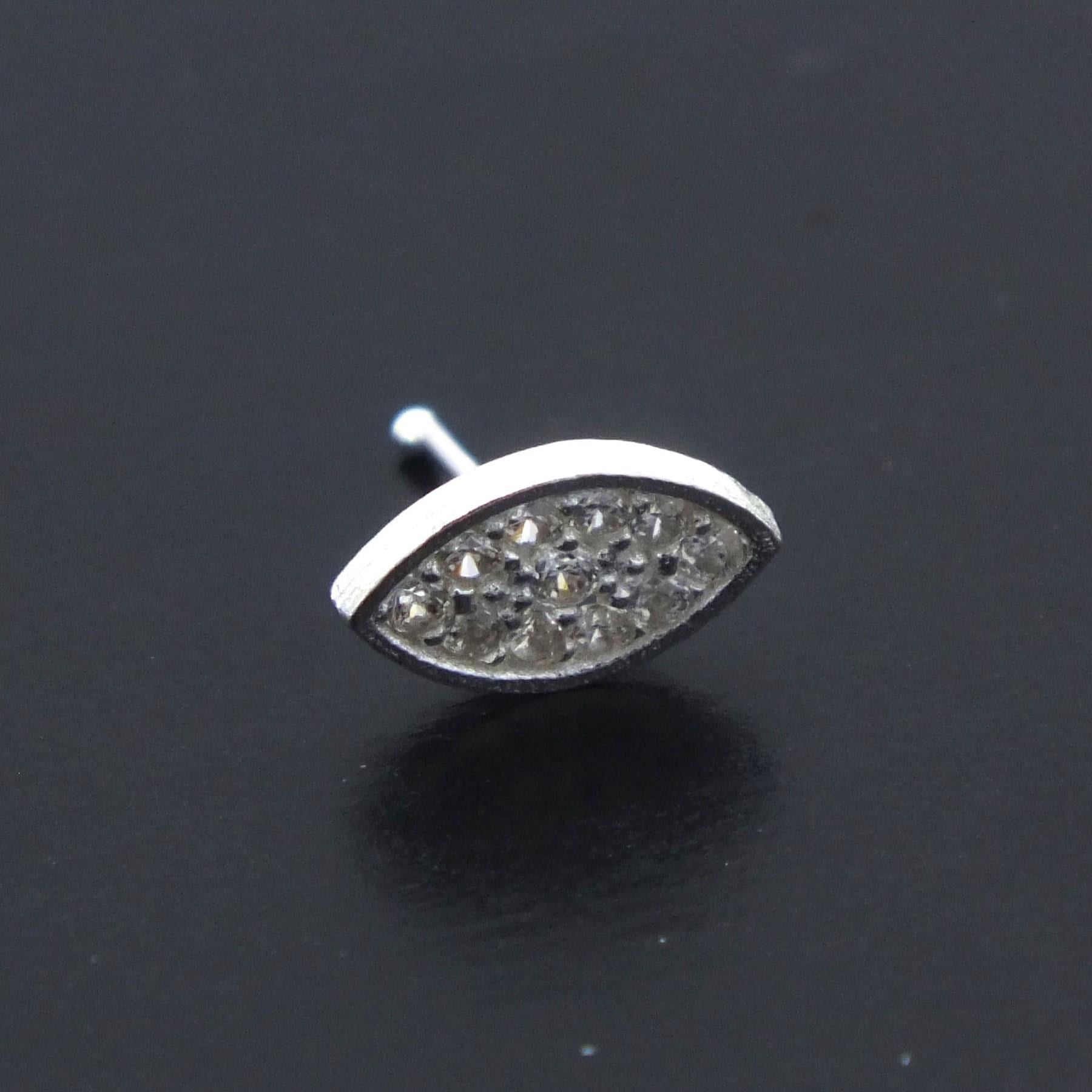 925 Ayar Gümüş Zirkon Taşlı Oval Hızma HZ-104