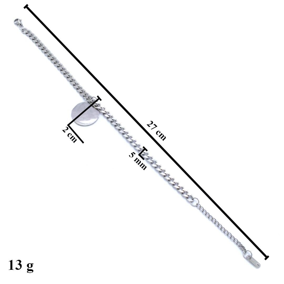 Çelik Halhal Zincir İsim Yazılan Model HAL-161
