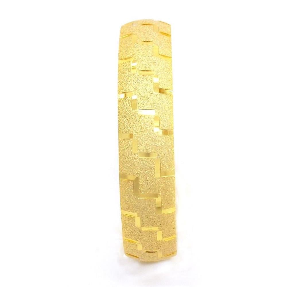 Altın Kaplama Desenli Simli Bilezik 1.5 cm BLZ-3043