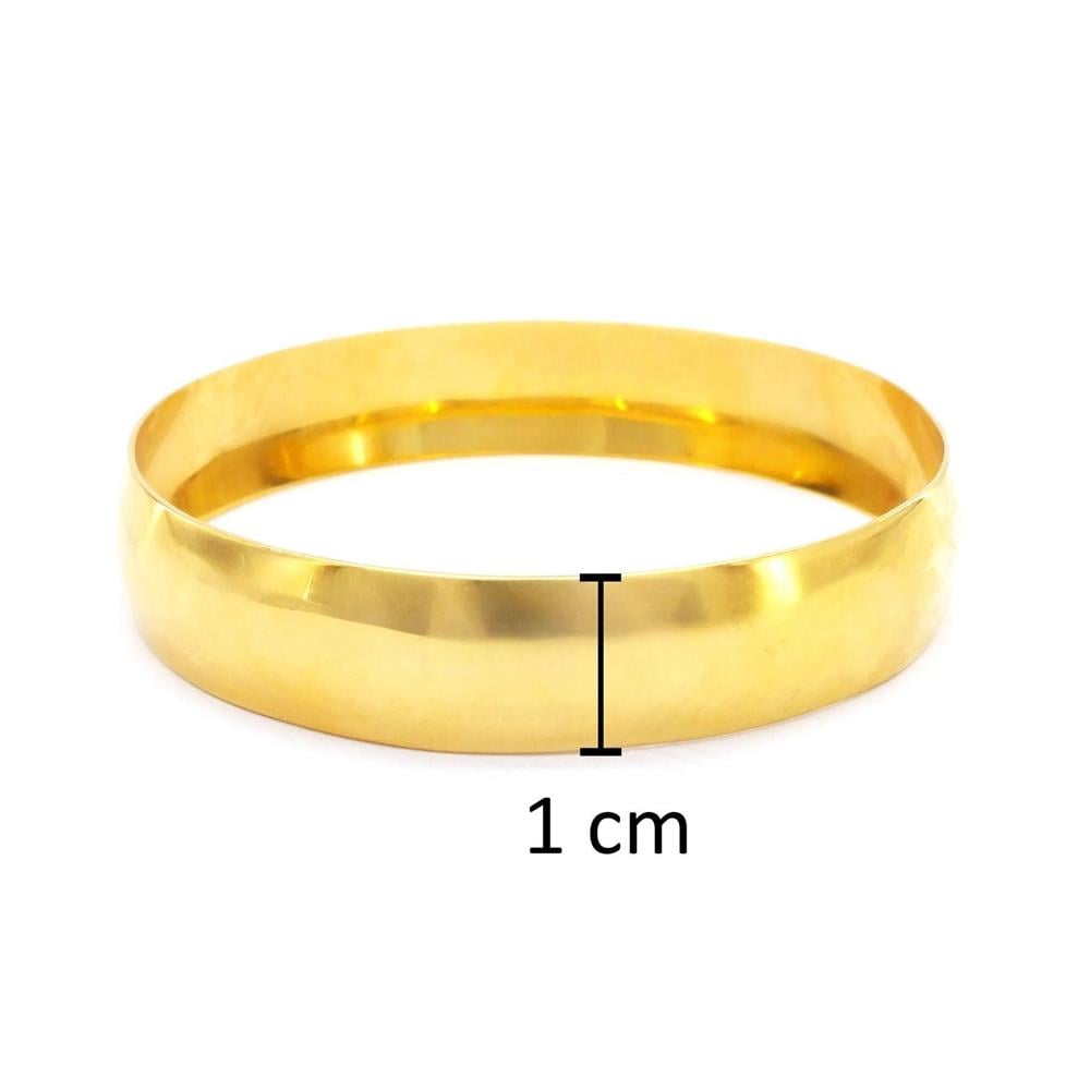 Altın Kaplama Düz Desensiz 1 cm Bilezik BLZ-3074