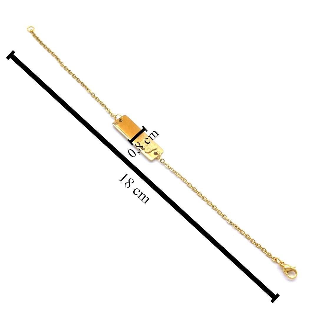 Altın Kaplama Kelebek Model Unisex Bileklik BLK-1016