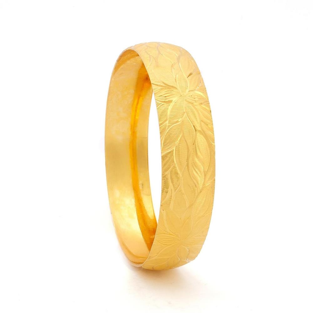 Altın Kaplama Lotus Çiçeği Motifli 1.5 cm İmitasyon Bilezik 