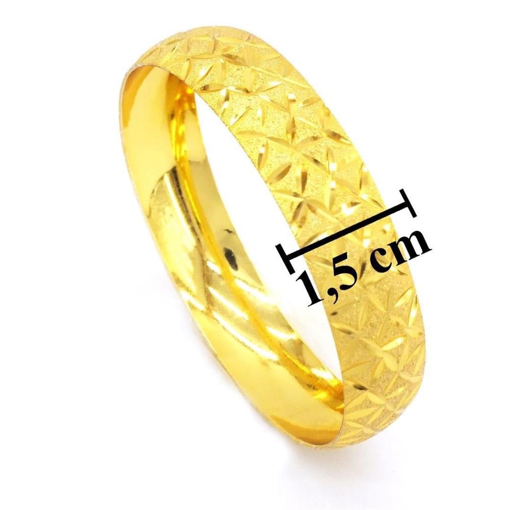 Altın Kaplama Yıldız Model Bilezik 1.5 cm BLZ-3042