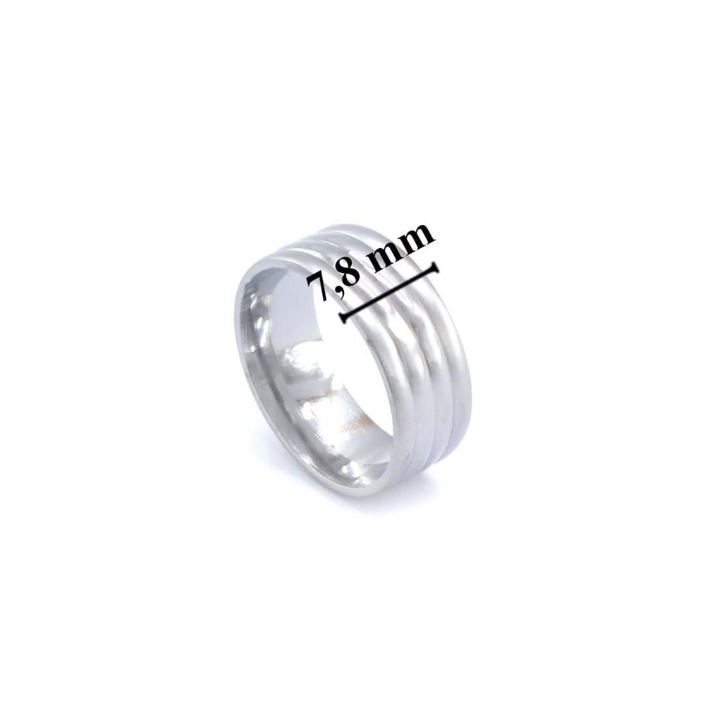 Çelik Alyans Yüzük Bombeli YZK-303