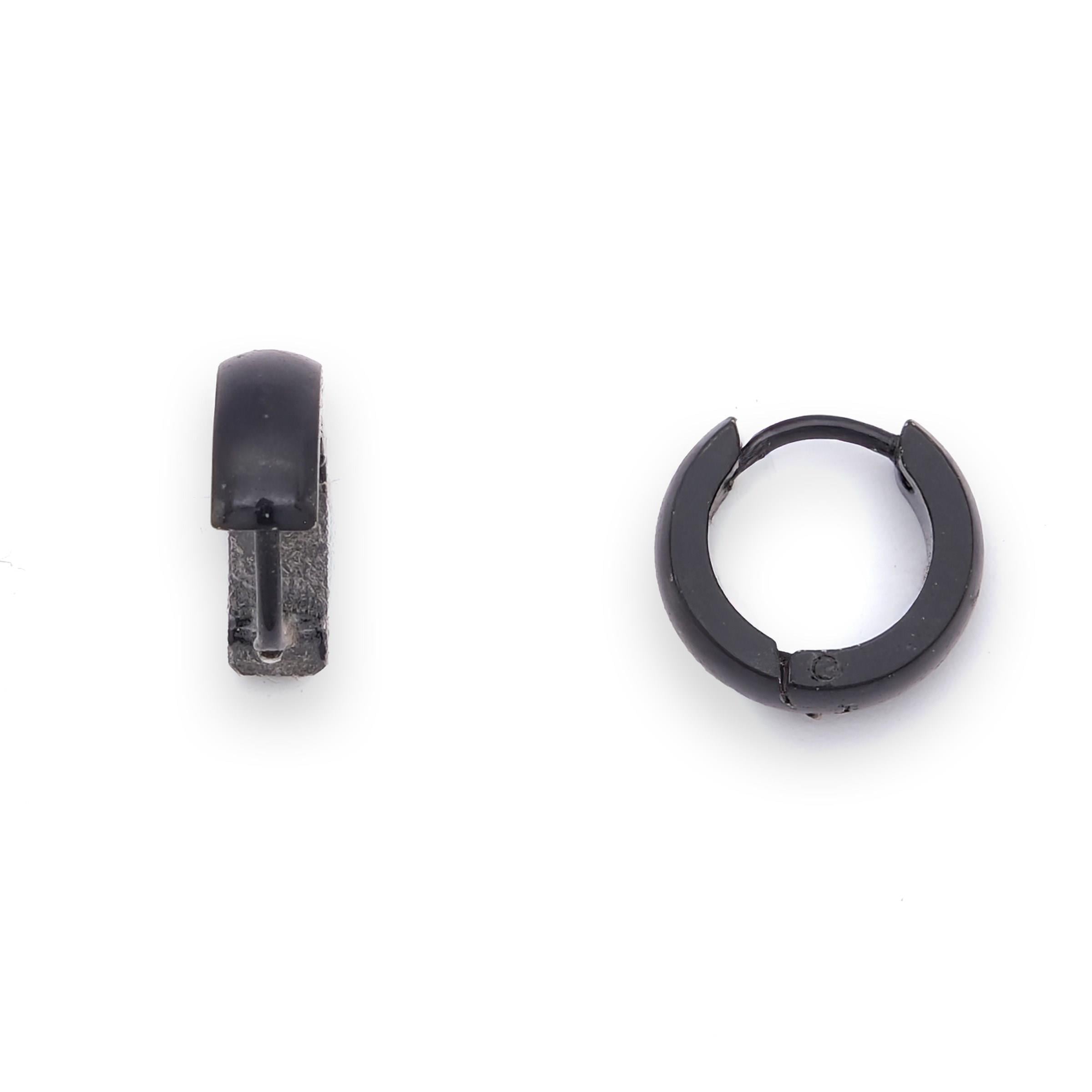 Çelik Halka Küpe Siyah 3mm Halka Küpe UNK-711