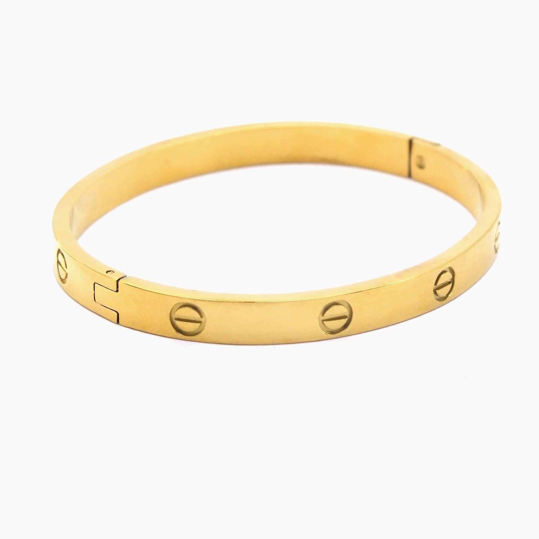 Çelik Kelepçe Bileklik Altın Kaplama Love Model BLZ-321