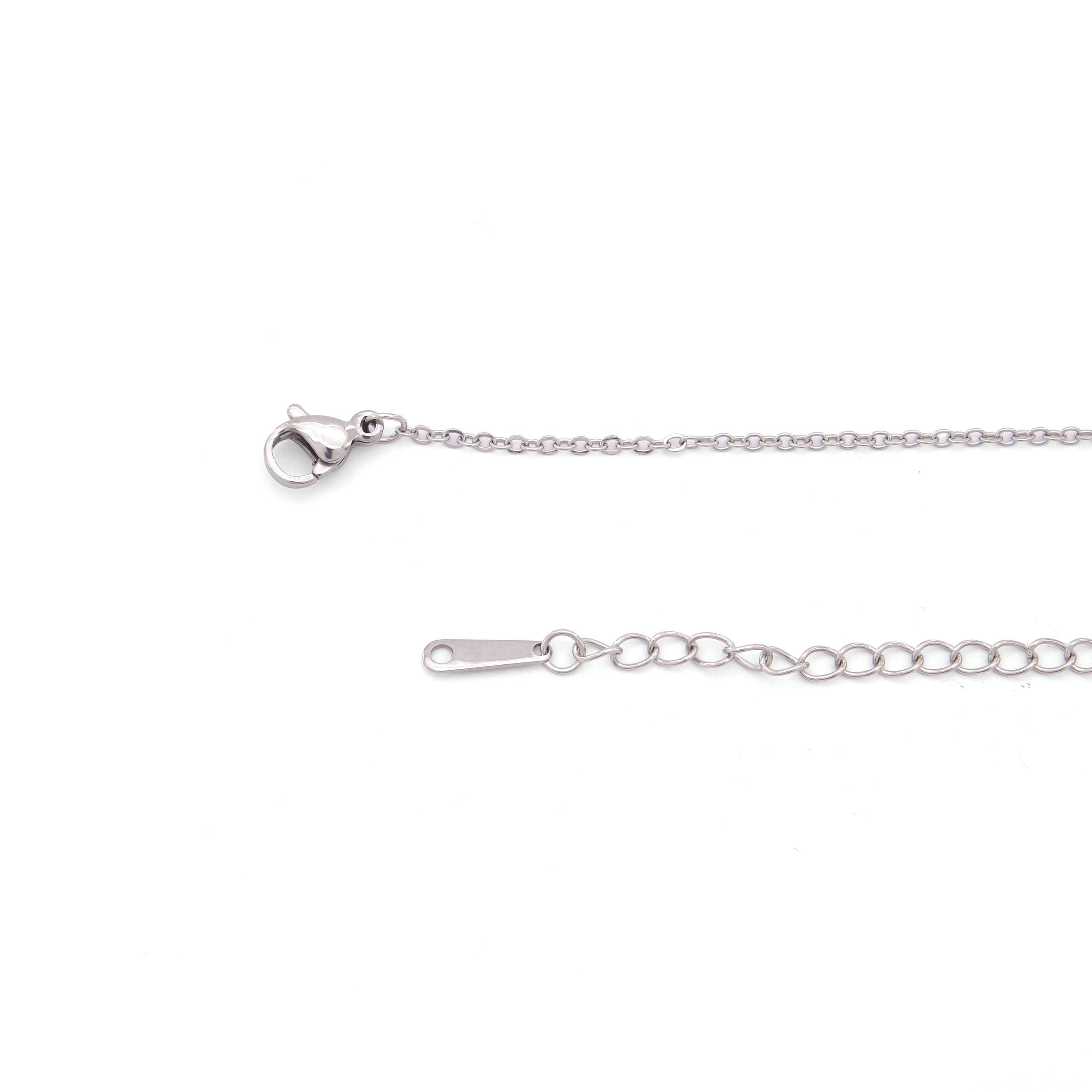 Damen Edelstahl Halskette mit Kreuz KLY-621