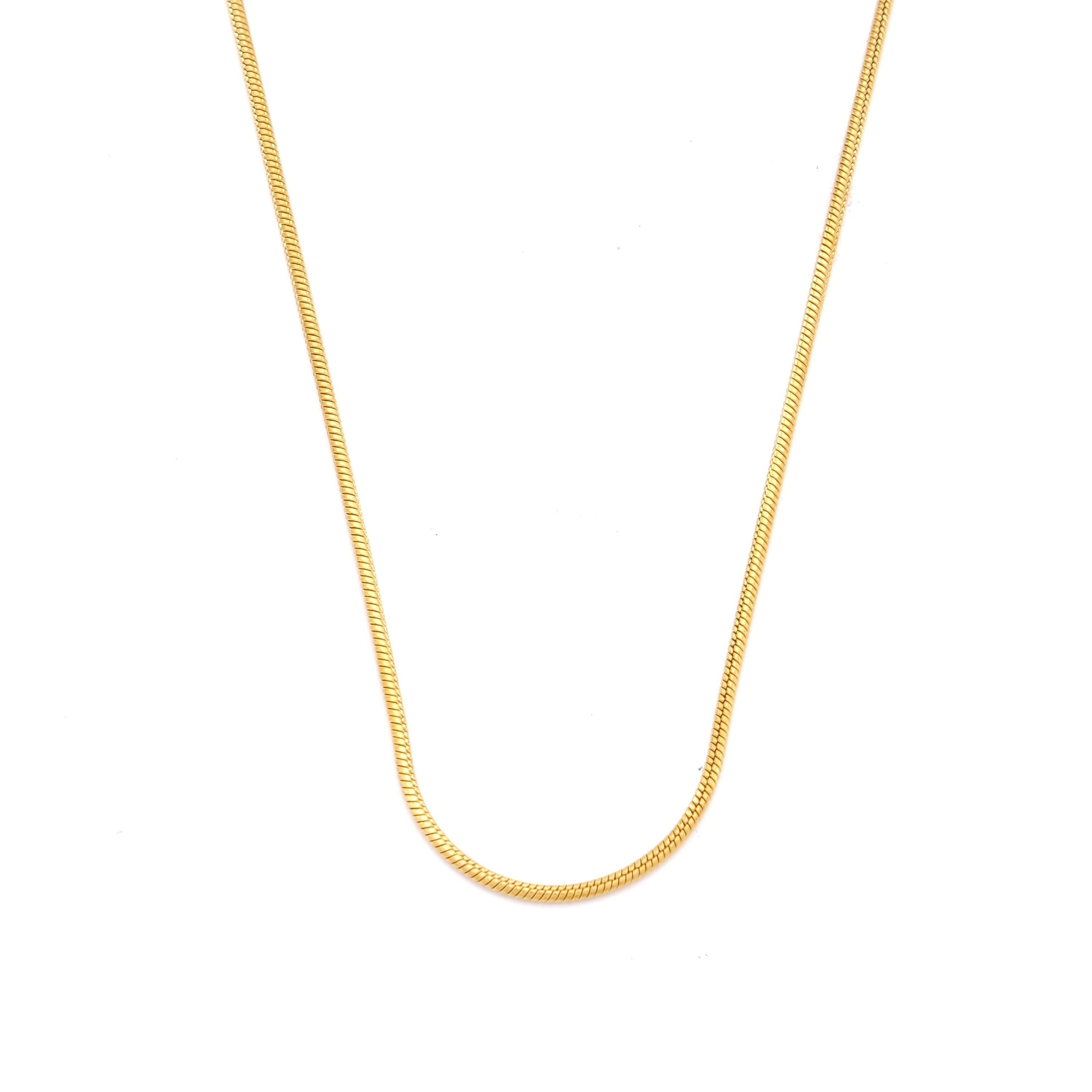 Çelik Zincir Altın Kaplama Oval Kesim 1 MM ZN-301