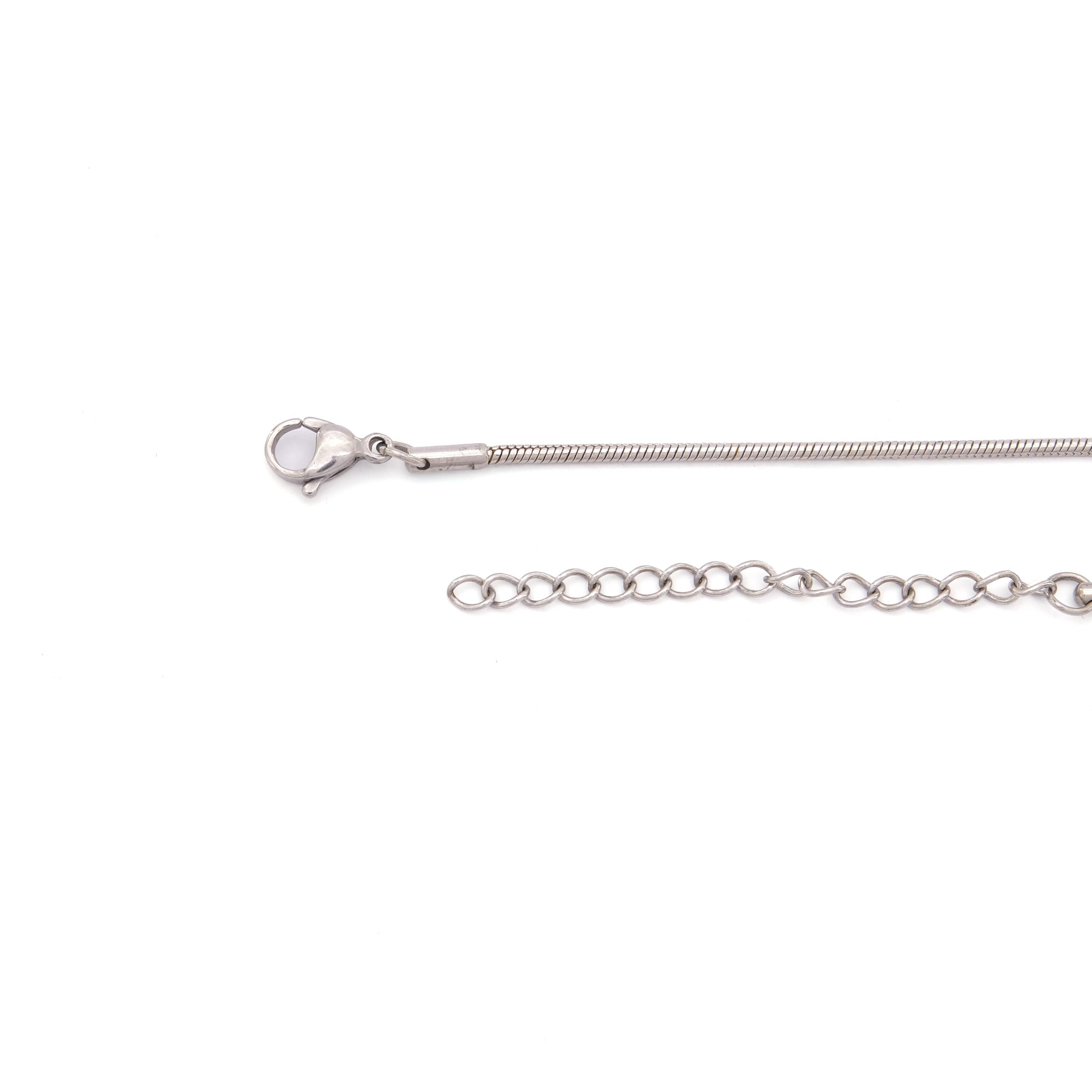 Çelik Zincir Kolye Oval Kesim 1 MM ZN-302