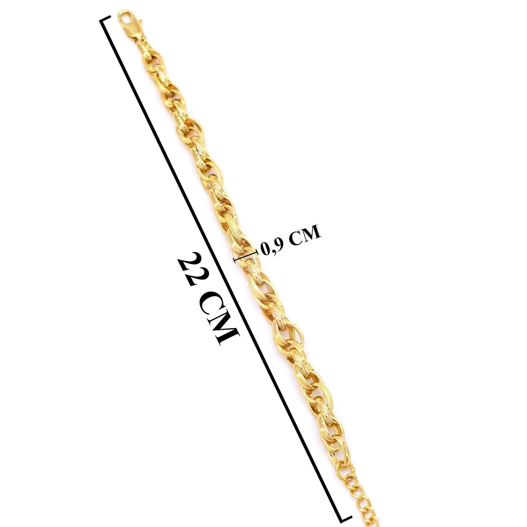Samanyolu Bileklik Altın Kaplama Oval Model
