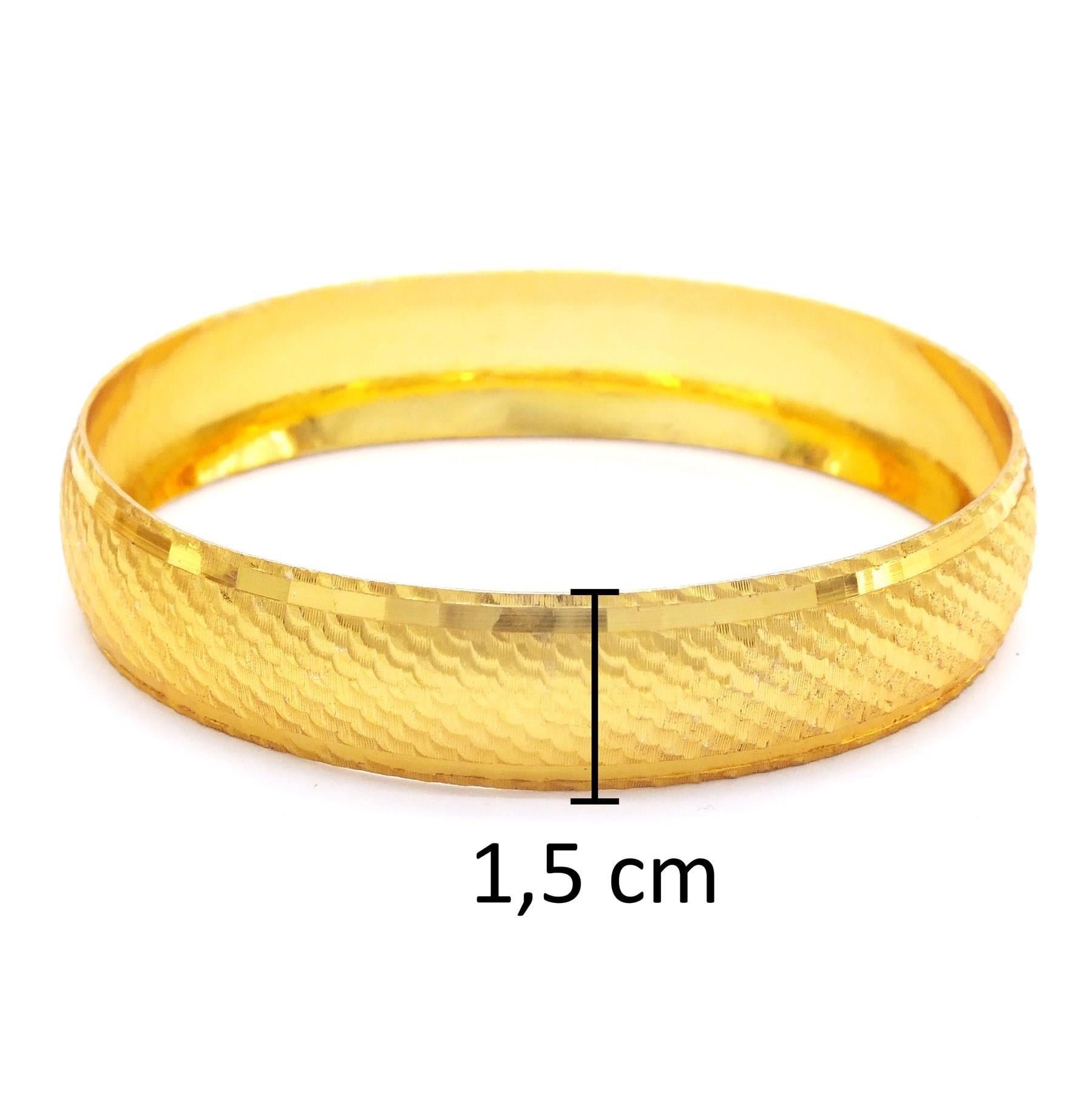İmitasyon Bilezik Altın Kaplama 1.5 cm Noktalı Model BLZ-3087