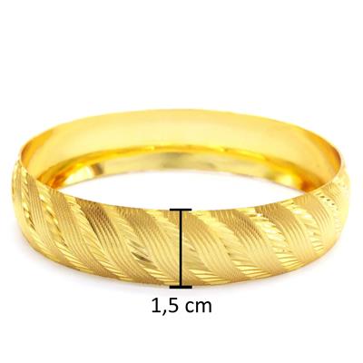  Altın Kaplama Rüzgar Model 1.5 cm İmitasyon Bilezik