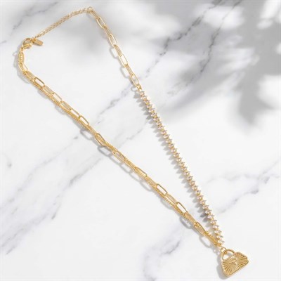 14 Karat Vergoldete Marquise Steinbesetzte Halskette ST-5424