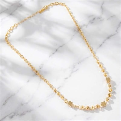 14 Karat Vergoldete Dorika Würfel Halskette ST-0280