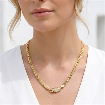 14 Karat Vergoldete Geflochtene Kette LCC-2827