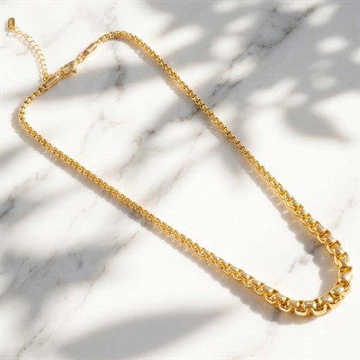 14 Karat Vergoldete Kastenkette TH-0688