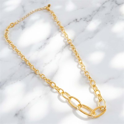 14 Karat Vergoldete Ovale Kette Halskette TH-0738