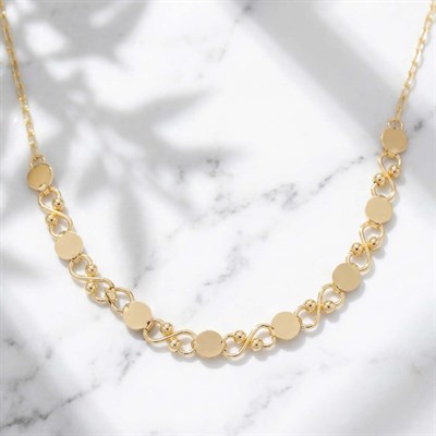 14 Karat Vergoldete Ovale Kette Halskette TH-0738