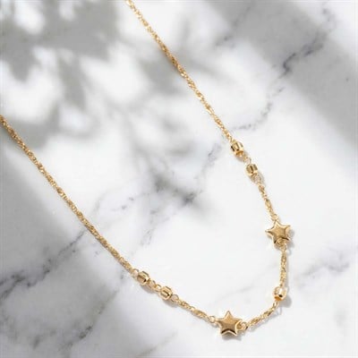 14 Karat Vergoldete Stern Halskette ST-0994