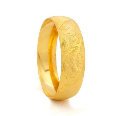 22 Ayar Altın Kaplama Desenli Bilezik 2 CM Kalınlık BLZ-3013