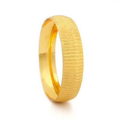 22 Ayar Altın Kaplama Düz Çizgili Bilezik 15mm BLZ-1277