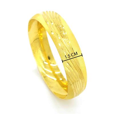 22 Ayar Altın Kaplama İmitasyon Bilezik 15mm Kalınlık BLZ-1268