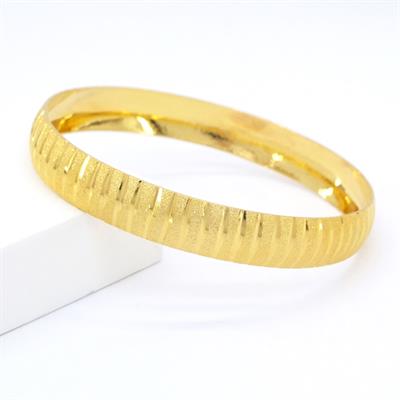 22 Ayar Altın Kaplama İmitasyon Çizgili Bilezik 1 cm BLZ-3005