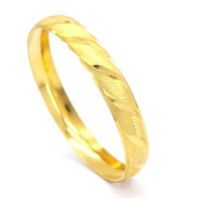 22 Ayar Altın Kaplama İmitasyon Rüzgar Model Bilezik 1 cm BLZ-3006