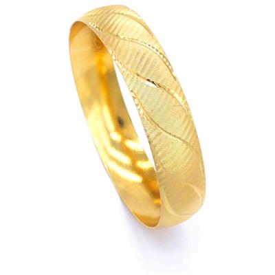 22 Ayar Altın Kaplama Kadın Bilezik 15 mm Kalınlık BLZ-1078