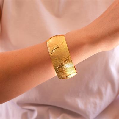 22 Ayar Altın Kaplama Mega Bilezik 30mm Kalınlık BLZ-1132