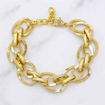 22 Altın Kaplama Samanyolu Bayan Zincir Bileklik Blk-172