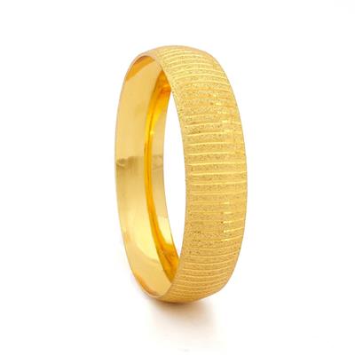 22 Ayar Altın Kaplama Düz Çizgili Bilezik 15mm BLZ-1277