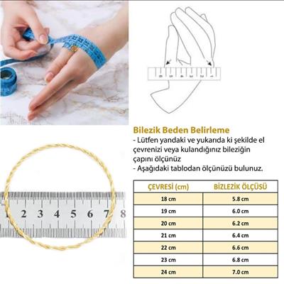 22 Ayar Altın Kaplama İmitasyon 1,5 CM Kadın Bilezik BLZ-1440