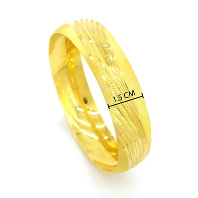 22 Ayar Altın Kaplama İmitasyon Bilezik 15mm Kalınlık BLZ-1268