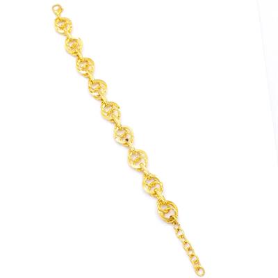 22 Ayar Altın Kaplama Samanyolu - Uzayyolu Lazer Işlemeli Bileklik