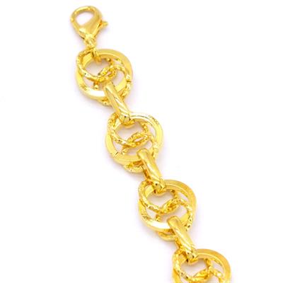 22 Ayar Altın Kaplama Samanyolu - Uzayyolu Lazer Işlemeli Bileklik