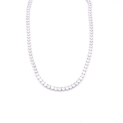 Edelstahl 316L Tenis Halskette mit Zirkonia 55 CM ZN-521