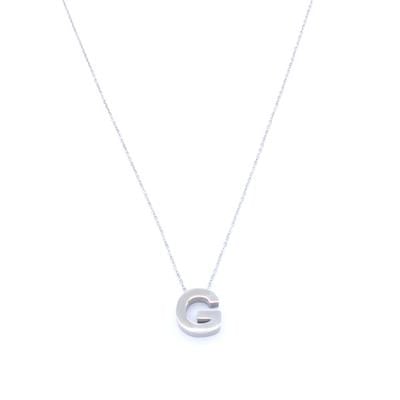 316L Çelik  G Harf Kolye 55 cm KLY-547