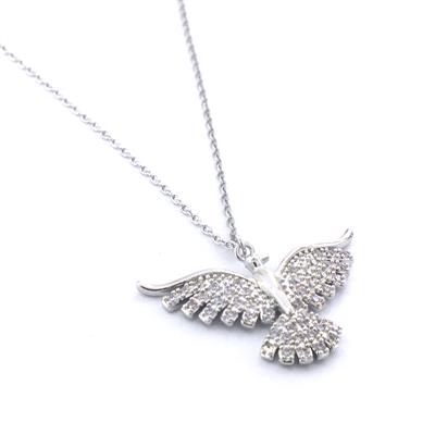 316L Çelik Anka Kuşu Zirkon Taşlı Kadın Kolye KLY-601