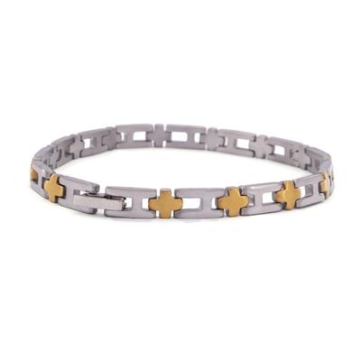 316L Çelik Çift Renkli Erkek Bileklik EBLK-353