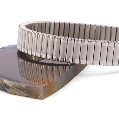 316L Çelik Gri  iİtalyan Charm Erkek Kelepçe Bileklik EBLK-408