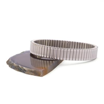 316L Çelik Gri  iİtalyan Charm Erkek Kelepçe Bileklik EBLK-408