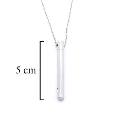 316L Çelik Oval Uzun Erkek Kolye  60 cm EKLY-107